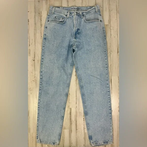 VTG 90s GAP Jeans Easy Fit USA Made Mens 34x34 Medium Wash Straight High Waist - Picture 2 of 12